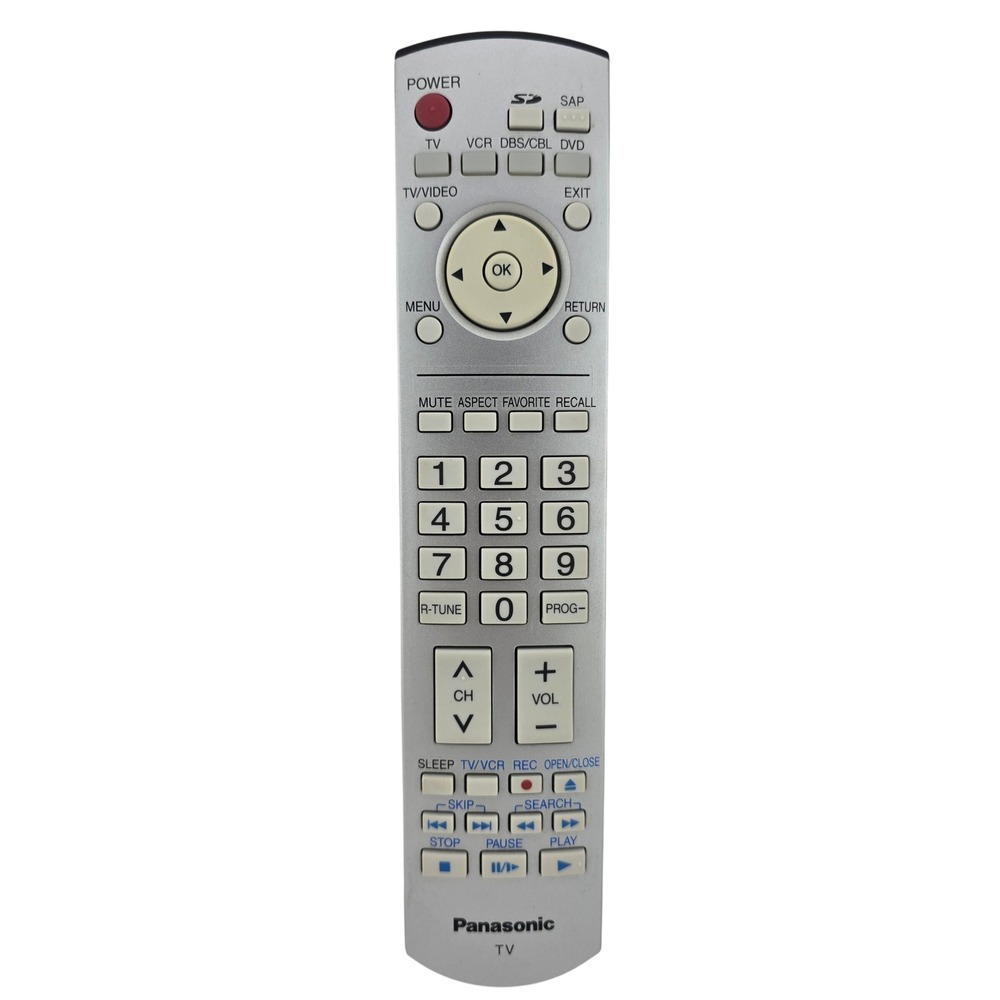 Panasonic TV Remote Control EUR7737Z20 Silver Excellent Theater Tech